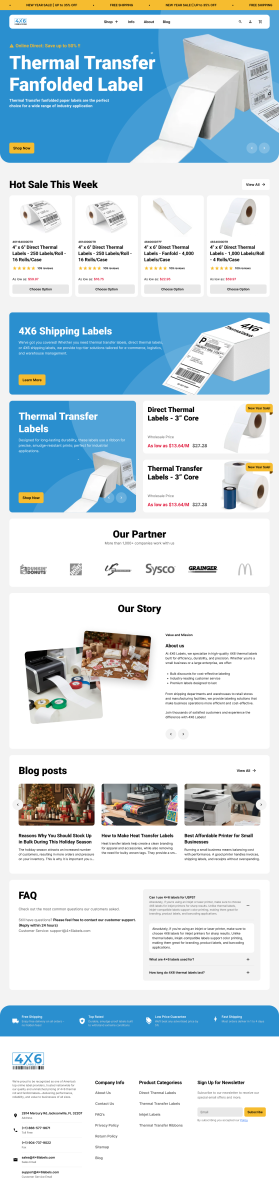 4x6Labels.com - REDESIGN OF HOMEPAGE, CATEGORY & PRODUCT PAGES entry by Lutfi Aziz Wahab