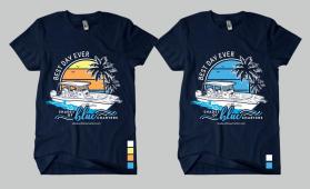T-Shirt Design Entry 3882776 submitted by Maulana85 to the contest for Shades of Blue Charters run by mt_burzycki