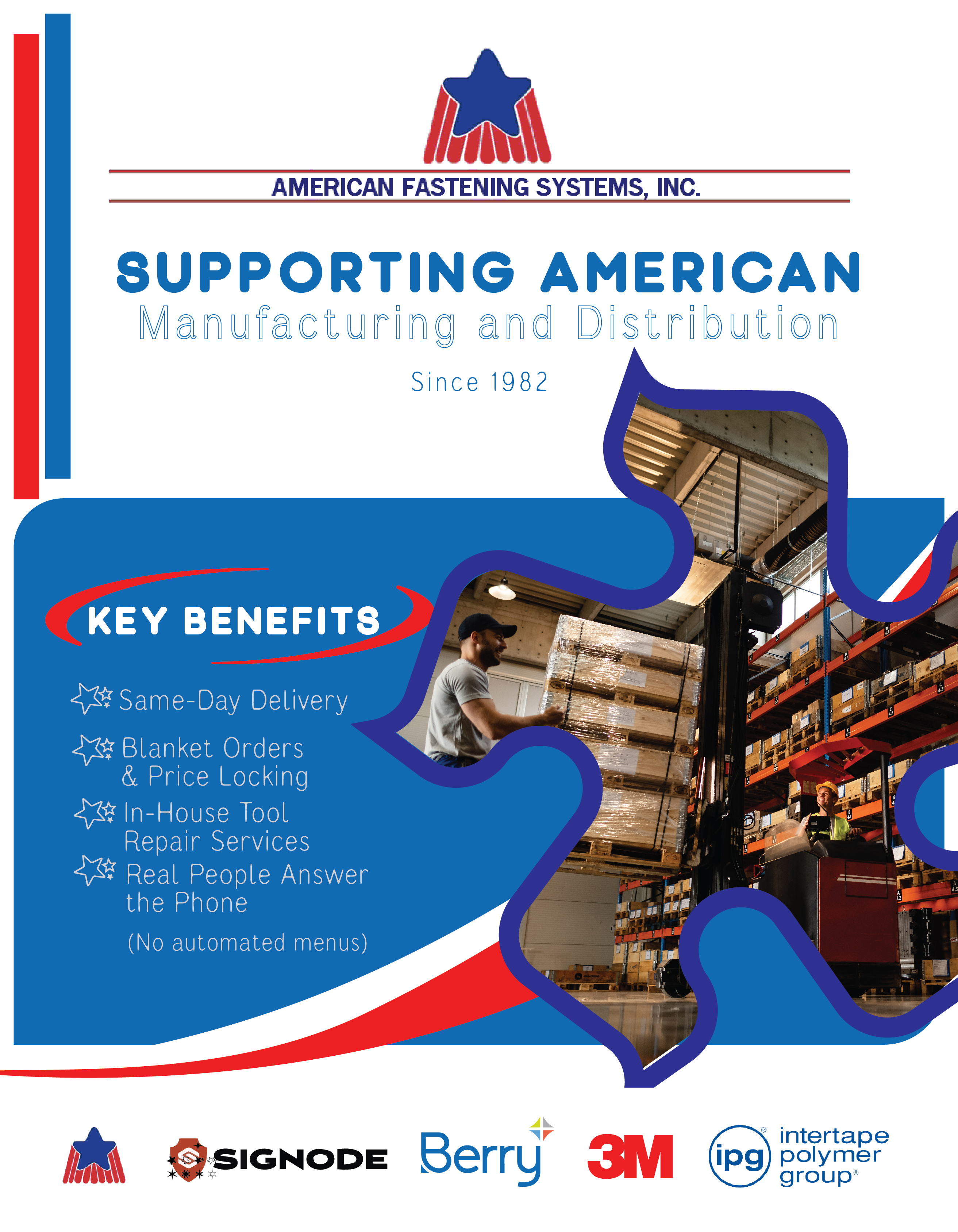 Brochure Design Entry 3793439 submitted by Gyaan to the contest for Double-Sided Industrial Sales Sheet for American Fastening Systems, Inc. run by AmericanFS