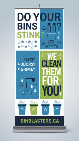 Need Banner for Tradeshow for Bin Blasters entry by Amr Abumady