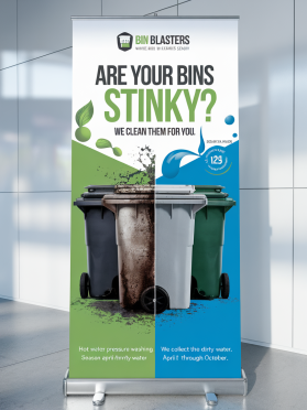 Need Banner for Tradeshow for Bin Blasters entry by Amr Abumady