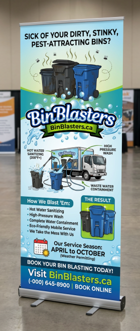 Need Banner for Tradeshow for Bin Blasters entry by Design design