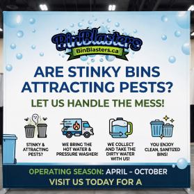 Need Banner for Tradeshow for Bin Blasters entry by Salima Jiwani