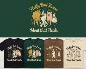 Fluffy Butt Farms T shirt contest entry by blxdesigns