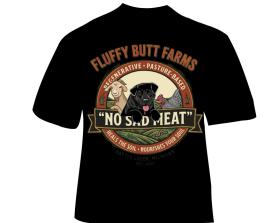 Fluffy Butt Farms T shirt contest entry by Zavi