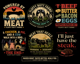 Fluffy Butt Farms T shirt contest entry by Design_Traveller
