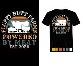 Fluffy Butt Farms T shirt contest entry by Robeela