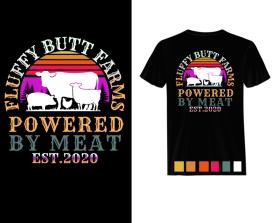 Fluffy Butt Farms T shirt contest entry by Robeela