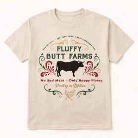 Fluffy Butt Farms T shirt contest entry by Kendrikiari