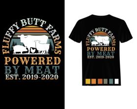 Fluffy Butt Farms T shirt contest entry by Robeela
