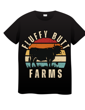 Fluffy Butt Farms T shirt contest entry by Zavi