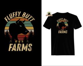 Fluffy Butt Farms T shirt contest entry by Robeela