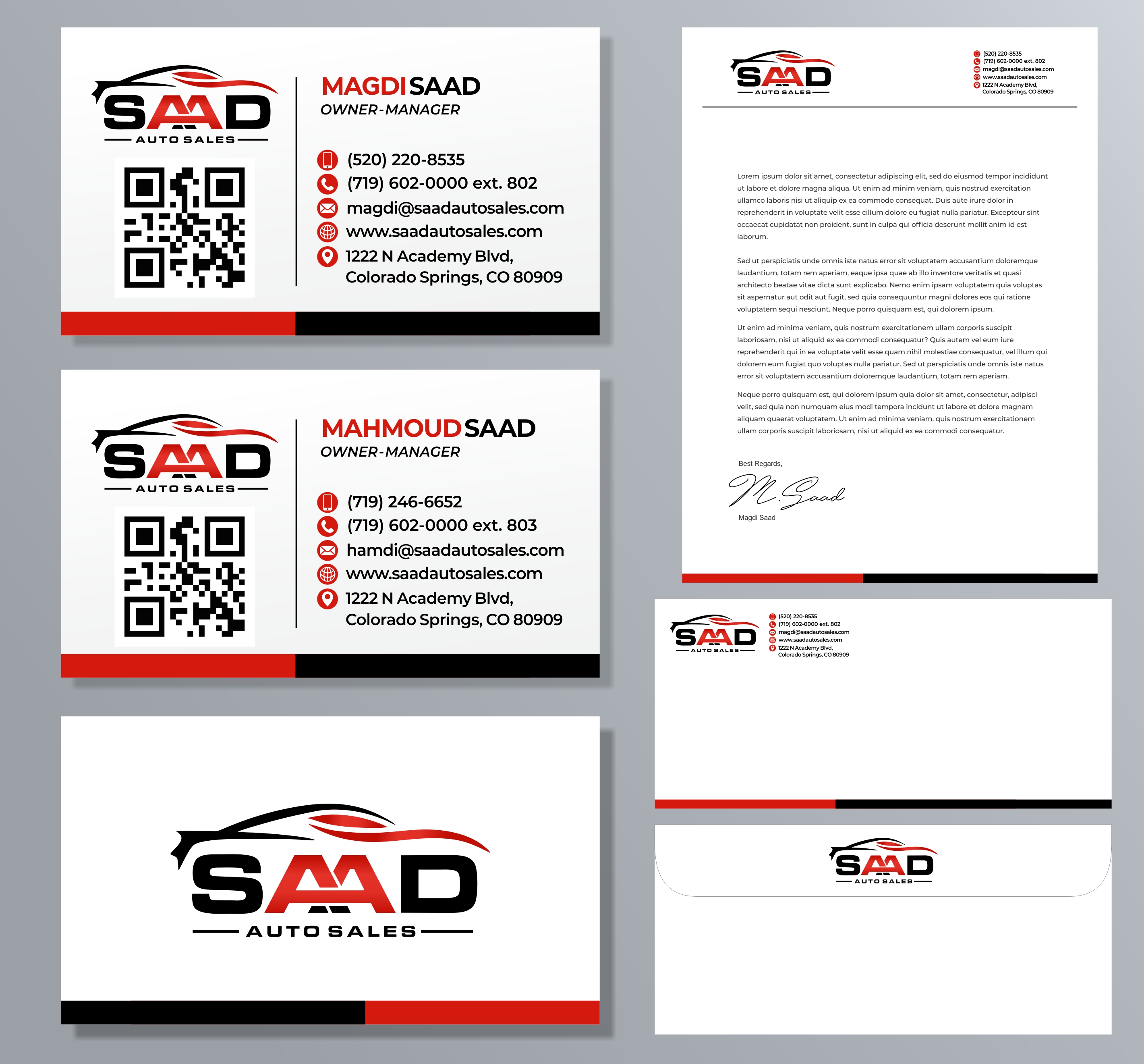 Business Card & Stationery Design for Saad Auto Sales