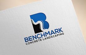 Benchmark Concrete Landscaping entry by LogoHants