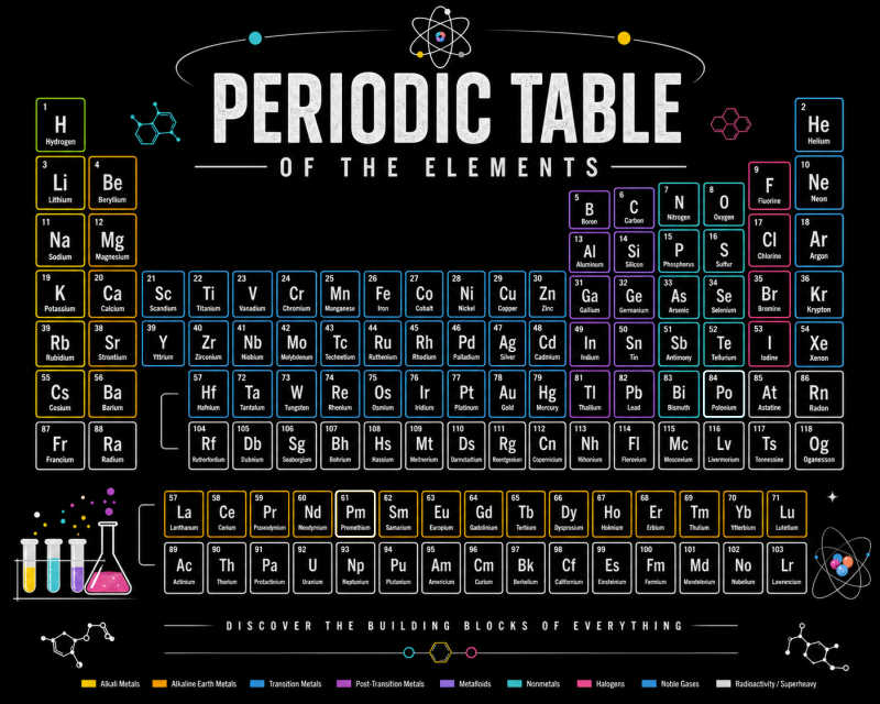 T-Shirt Design for Periodic Table of Elements