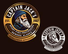 Logo Design Entry 3937452 submitted by HeriArpa to the contest for Captain Jack's Sport Fish Processing   Seward, Alaska run by cjacksfish