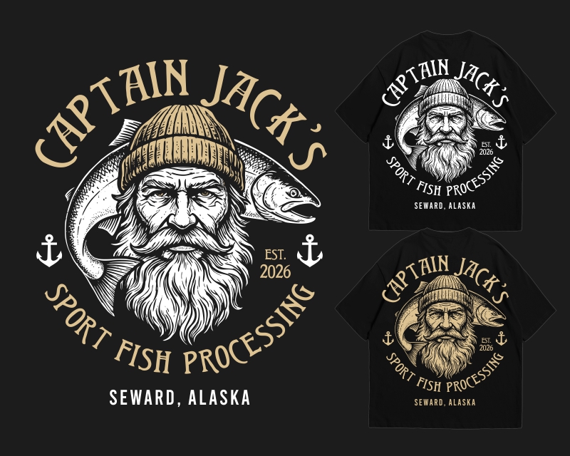 Logo Design Entry 3840405 submitted by Armchtrm to the contest for Captain Jack's Sport Fish Processing   Seward, Alaska run by cjacksfish