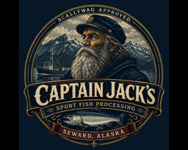 Logo Design Entry 3839391 submitted by Anila900xy to the contest for Captain Jack's Sport Fish Processing   Seward, Alaska run by cjacksfish