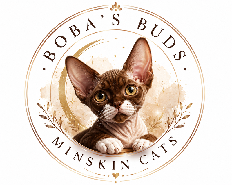Logo Design for Boba's Buds Minskin Cats