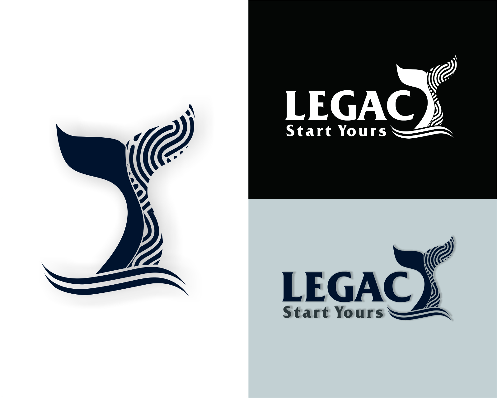 Black & White Whale Logo