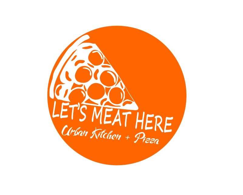 Logo Design entry 2295911 submitted by rahman07 to the Logo Design for Let's Meat Here Urban Kitchen + Pizza run by davidjuarezmail