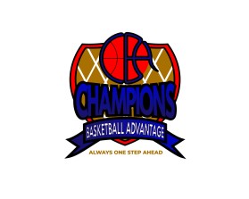 CHAMPIONS Basketball Advantage (Basketball Advantage is a subtitle and should be in smaller font) entry by fiedlerdesign