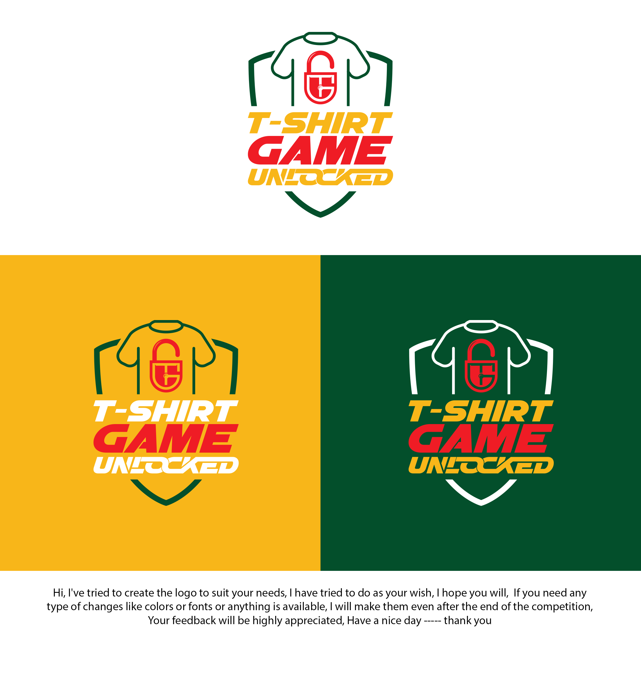 Logo Design for T-Shirt Game Unlocked
