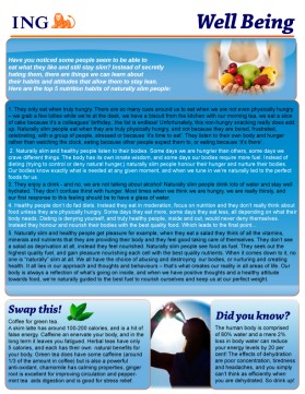 Employee Wellbeing Newsletters entry by aburke37
