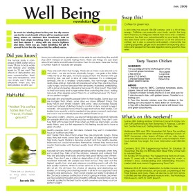 Employee Wellbeing Newsletters entry by cest_emilie