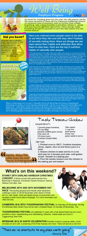 Employee Wellbeing Newsletters entry by aizen