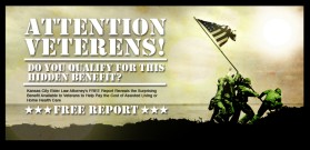 Banner Ad for Free Veterans Report entry by B.CrimDesign