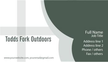 Business Card & Stationery Design for Todds Fork Outdoors