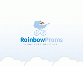 Rainbow Prams logo & graphic design entry by truebluegraphics