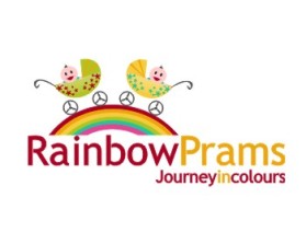 Rainbow Prams logo & graphic design entry by blackhorse