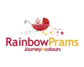 Rainbow Prams logo & graphic design entry by blackhorse