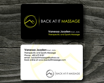 Business Card & Stationery Design for Back At It Massage