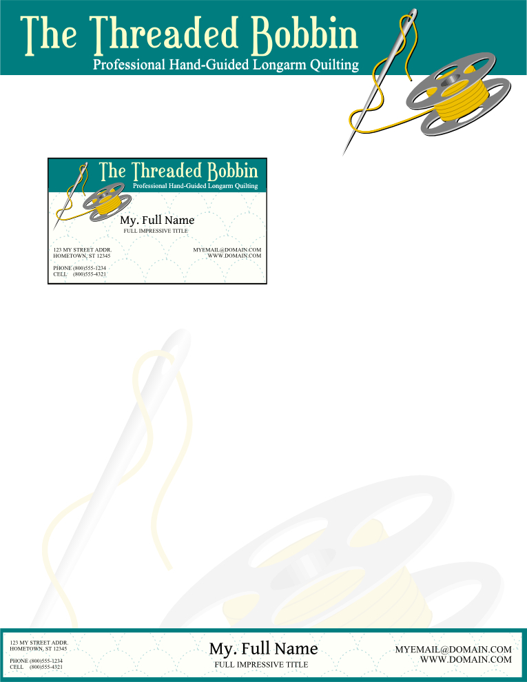 Business Card & Stationery Design for The Threaded Bobbin