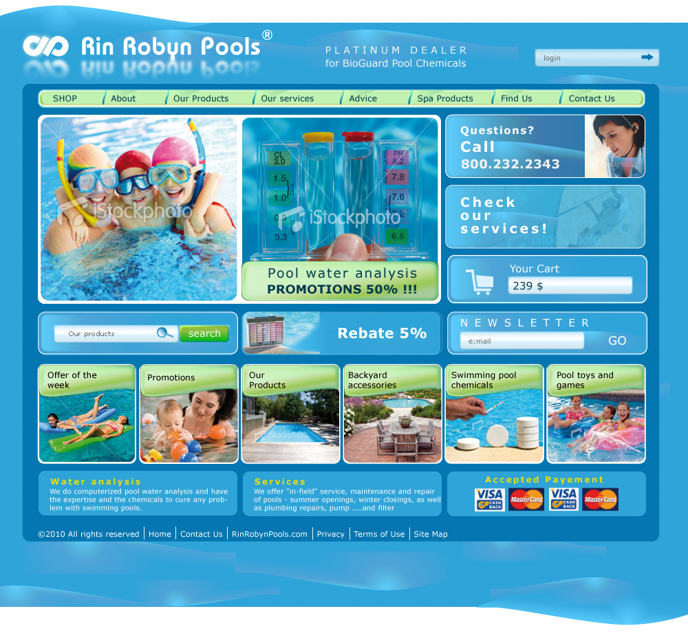 Web Design for Rin Robyn Pools