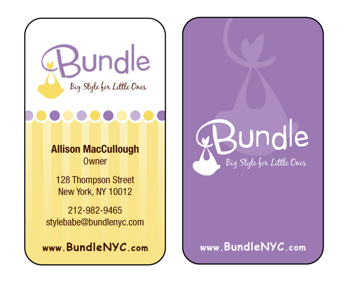 Business Card & Stationery Design for www.bundlenyc.com