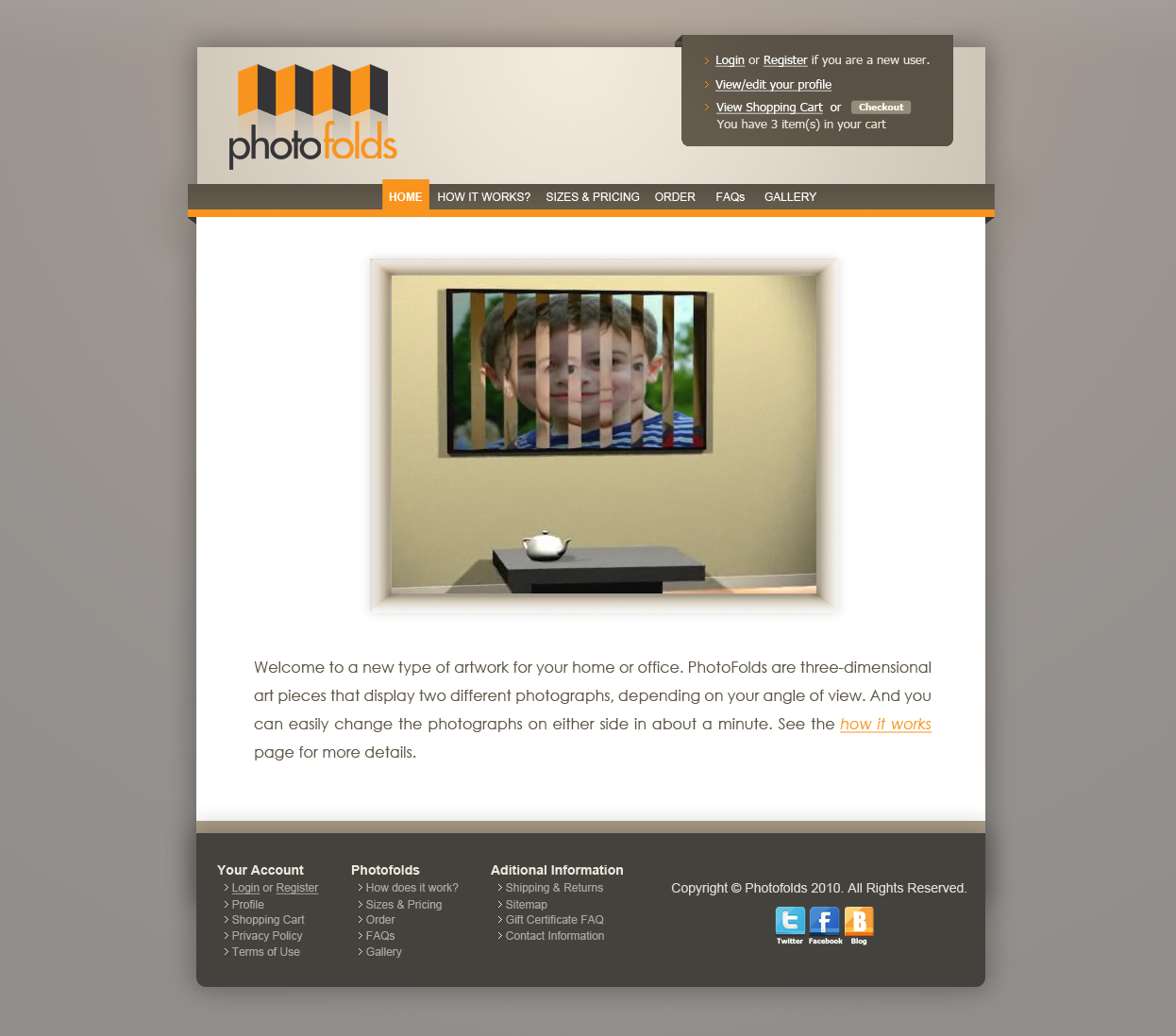 Web Design for PhotoFolds