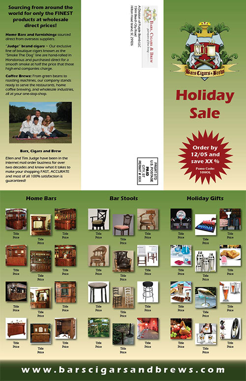 Brochure Design for Bars Cigars and Brew