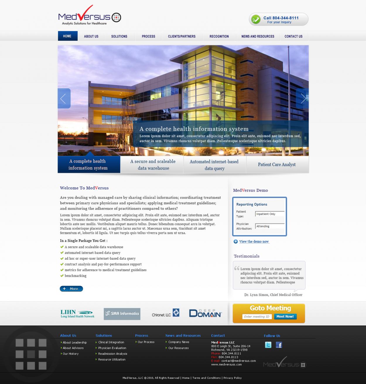 Web Design for MedVersus Website