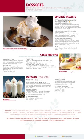 www.glenoakrestaurant.com entry by catalepsy
