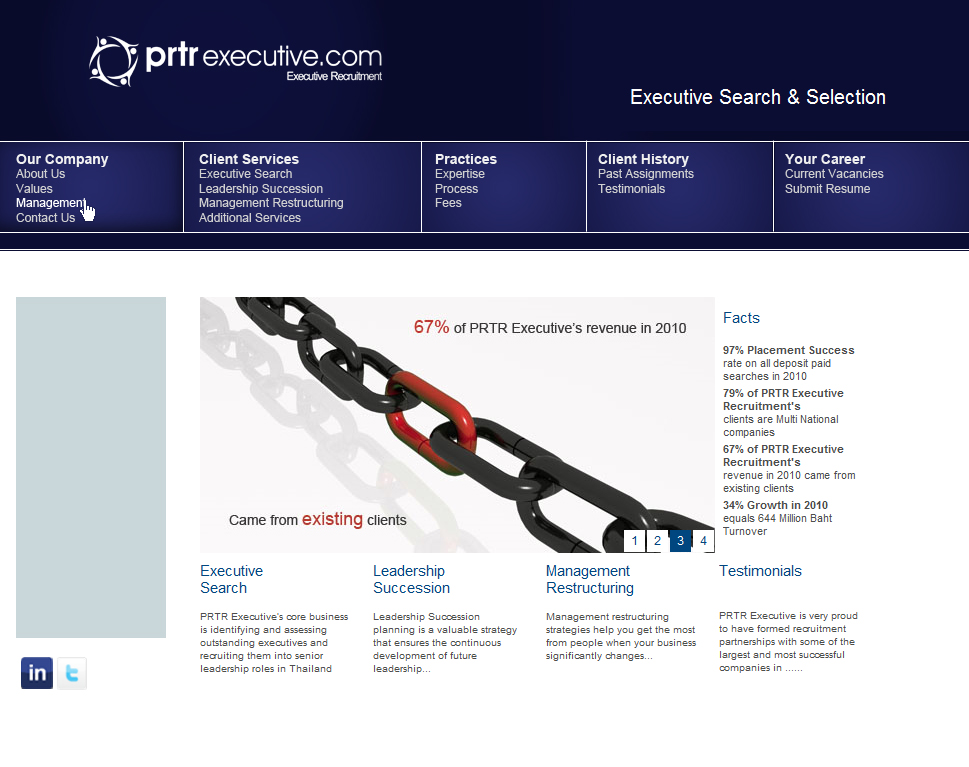 Web Design for www.prtrexecutive.com