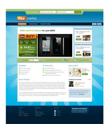 Web Design for LikeSaving