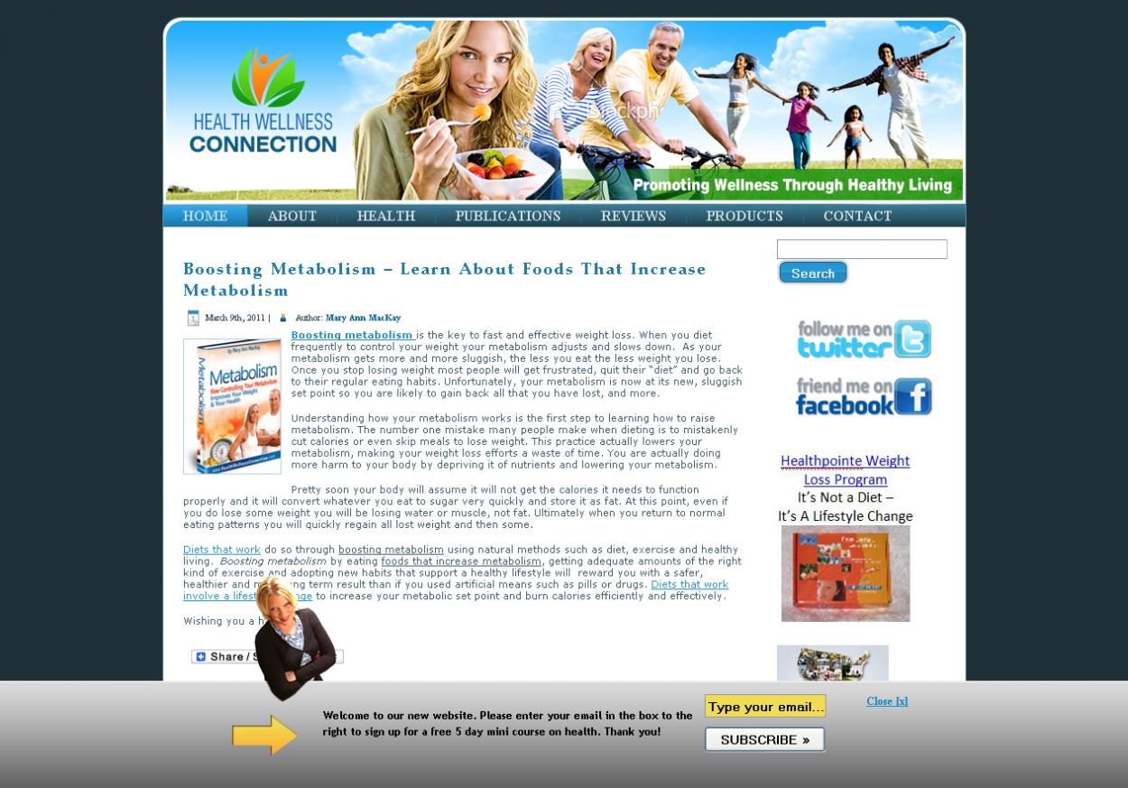 Web Design for Health Wellness Connection