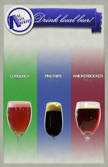 Graphic Design entry 385140 submitted by johnpeterman to the Graphic Design for BluePantsBrew.com run by Blue