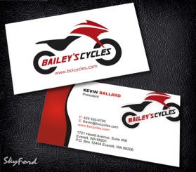 Bailey's Cycles Inc. Busiess Cards  entry by skyford412