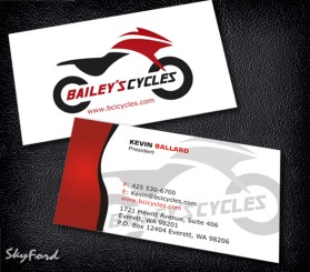 Bailey's Cycles Inc. Busiess Cards  entry by skyford412