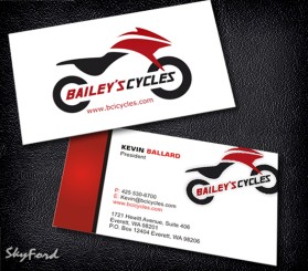 Bailey's Cycles Inc. Busiess Cards  entry by skyford412